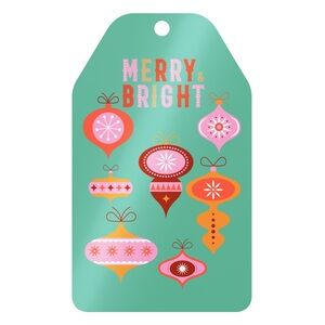 New Mid Century Style Ornament Double Sided Metal Christmas Ornament